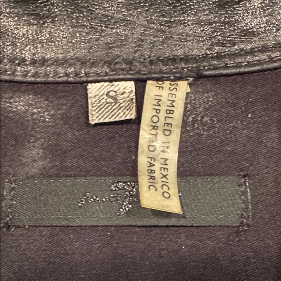 7 For All Mankind Coated Black Denim Trucker Jacket - Picture 12 of 14